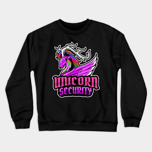 Unicorn Security Crewneck Sweatshirt by Shawnsonart